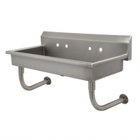 Advance Tabco Multiwash Wall-Mounted Hand Sink with Splash-Mount Faucet Provision, 40-Inch Wide, 304 Stainless Steel