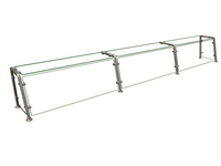 Hatco Flav-R-Shield Full-Service Pass-Over Food Shield, 3-Bay, 120 Inch W x 11.5 Inch D x 18 Inch H