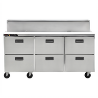Centerline by Traulsen 72-Inch 6-Drawer Mega Top Prep Table Refrigerator