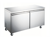 Hurakan by Equip.me 60-Inch 2-Section Undercounter Refrigerator with Solid Doors and Electronic Controls