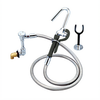 OptiFlow Remote Valve Splash/Wall Mount Pot Filler with 72-Inch Braided Hose