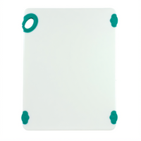 STATIKBoard 15 x 20 x 1/2-Inch Green Rectangular Co-Polymer Cutting Board with Built-In Hook