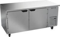 Beverage-Air UCR67AHC 67-Inch Two-Section Undercounter Side-Mount Refrigerator with Solid Doors