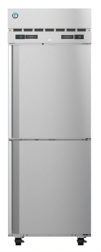 Hoshizaki Steelheart One-Section Dual Temp Reach-In Refrigerator/Freezer with Half-Height Solid Doors, Top Mount