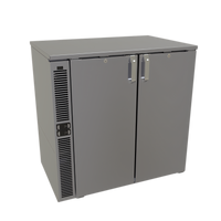 Glastender C2SB36 36-Inch Two-Zone Side-Serviced Back Bar Cooler