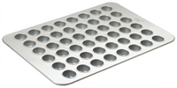 Winco 48-Cavity Mini Muffin Pan, 26-Gauge Aluminized Steel, Silicone Glazed
