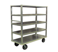 Carter-Hoffmann T544 Aluminum 4-Shelf Open Queen Mary China & Silver Transporter