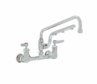 UltraRinse 8-Inch Wall Mount Pre-Rinse Mixing Faucet with 12-Inch Swing Nozzle and 1.5 GPM Sprayer