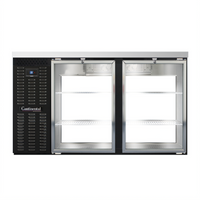 Continental Refrigerator BB59SNGDPT Shallow Depth Pass-Thru Back Bar Cooler with Glass Doors