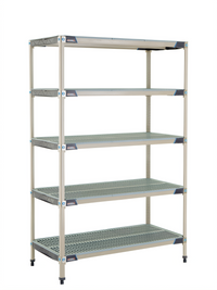 MetroMax i 5-Tier Open Grid Polymer Starter Shelving Unit, 48W x 24D x 74H