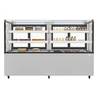 KoolMore 71-Inch Non-Refrigerated Dry Bakery Display Case, 20 Cu. Ft., Curved Glass, Stainless Steel