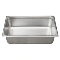 BK Resources 21-1/4 x 13-1/2 x 6-1/4 Inch Stainless Steel Solid Water Pan for STE Steam Tables
