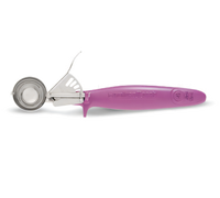 Hamilton Beach Commercial #40 Thumb Press Stainless Steel Disher with Microban Ergo Handle, Orchid