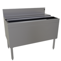 Glastender Extra Deep 42-Inch W x 24-Inch D Underbar Ice Bin with 10-Circuit Cold Plate