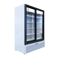 Beverage-Air Marketeer Two-Section Reach-In Sliding Glass Door Refrigerated Merchandiser, 41.66 Cu. Ft., White