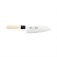 Mercer Culinary Asian Collection 7-Inch Santoku All-Purpose Knife with Wood Handle