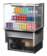 Turbo Air Low-Profile Drop-In Horizontal Open Refrigerated Display Case, 11.1 Cu. Ft.