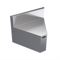 Krowne Royal Series 60° Rear Corner Underbar Angle Filler, 19-Inch Front-to-Back, Stainless Steel