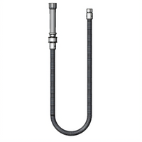 T&S Brass 44 15/16-Inch Flexible Stainless Steel Replacement Pre-Rinse Hose with Gray Handle and Swivel