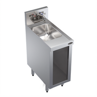 Krowne Royal Series Freestanding Underbar Hand Sink Unit with Open Front Cabinet Base, 12 Inch x 24 Inch