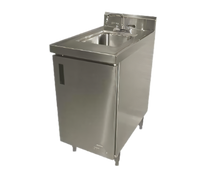 Advance Tabco 18-Inch x 30-Inch Stainless Steel Freestanding Hand Sink Cabinet with Faucet and Hinged Door