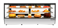 Migali Competitor Series 60-Inch Countertop Refrigerated Display Case, Straight Glass, Sliding Rear Doors, 8.8 Cu. Ft.