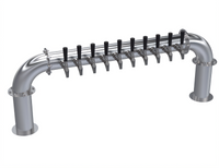 Krowne 10-Faucet Pass-Through Glycol-Cooled Beer Tower, Brushed Stainless Steel