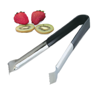 Vollrath Kool-Touch 12-Inch Heavy Duty Stainless Steel Pom Tongs with Black Insulated Coating