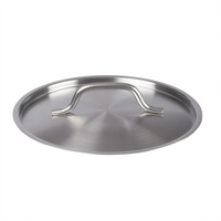 Winco SSTC-8 Round Flat 18/8 Stainless Steel Replacement Cover with Handle for 8-10 Inch Cookware