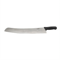 Winco 18-Inch Stainless Steel Pizza Knife with Black Polypropylene Handle