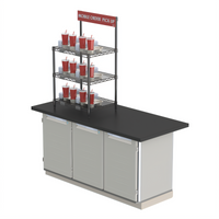 Metro2Go Countertop To-Go Order Pick-Up Station with Sign and 3 Shelves