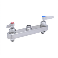 EverSteel Stainless Steel 8-Inch Centers Deck Mount Workboard Mixing Faucet with Swivel Outlet, Less Nozzle