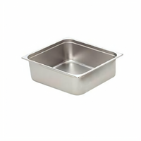 2/3 Size Solid Stainless Steel Hotel Pan, 4-Inch Deep
