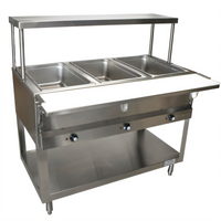 BK Resources Single Stainless Steel Overshelf for 4-Well STE/SW Steam Tables, 58-3/8 Inch x 12 Inch