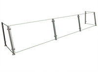 Hatco Flav-R-Shield EP15-120 Full-Service Pass-Over Sneeze Guard, 3-Bay, 120 Inch Wide