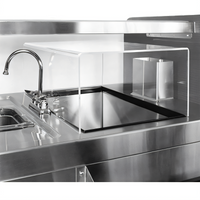 Glastender 30-Inch Wide Single-Sided Sneeze Guard for 32-Inch Deep Pass-Thru Cocktail Station