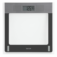 Taylor Precision Digital Talking Bath Scale with Tempered Glass Platform, 400 lb Capacity