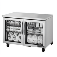 True 48-Inch Undercounter Refrigerator with 2 Framed Glass Doors