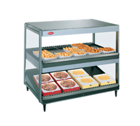 Hatco Glo-Ray 36-Inch Countertop Two-Shelf Slant/Horizontal Pass-Through Merchandising Warmer with High Watt Top Shelf