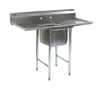 Eagle Group 414 Series 1-Compartment Drainboard Sink with Left and Right Drainboards, 56 Inch W x 31-3/4 Inch D