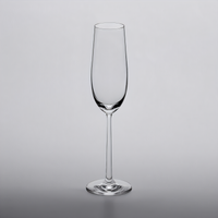 Lucaris Shanghai Soul Stemmed Champagne Flute Glass, 8.5 oz, Clear, Case of 24