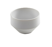 American Metalcraft 2-1/2 oz Stackable Round Melamine Sauce Cup, White Matte Finish