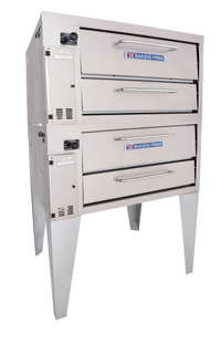 Bakers Pride Super Deck Series Double Deck Gas Pizza Deck Oven, 36 x 24.5 Inch Ceramic Bake Decks, Shallow Depth