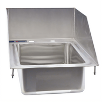Omcan USA Single-Compartment Stainless Steel Drop-In Sink with 10 x 14 x 5 Inch Bowl