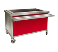 Director's Choice Mobile Iced Cold Pan Food Unit, 36 Inch W x 30 Inch D x 34 Inch H, 2-Pan
