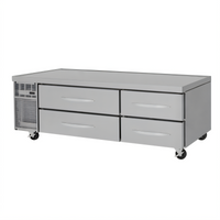 Turbo Air PRO Series 72-Inch Two-Section Refrigerated Chef Base with 4 Drawers