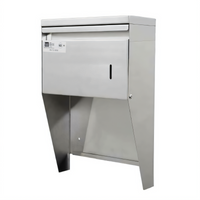 John Boos Wall-Mounted Manual Stainless Steel Folded Paper Towel Dispenser for 12-Inch Hand Sinks