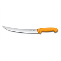 Swibo 8-1/2-Inch Stamped Breaking Knife with Normal Edge and Orange Handle