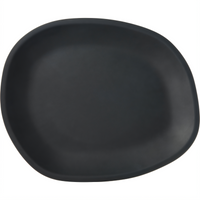 Ridge 13-Inch Oblong Melamine Platter, Slate