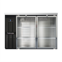 Continental Refrigerator BB50SNGD 50-Inch Shallow Depth Back Bar Cooler with Hinged Glass Doors